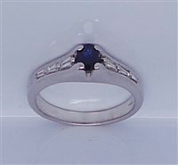 Anillo Mujer in Oro blanco Zaffiro ZFR-0.42-14